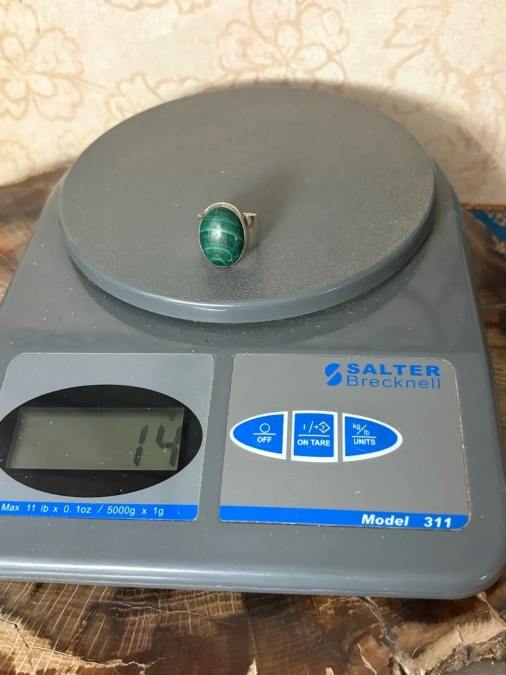 Malachite Sterling Silver Statement Ring